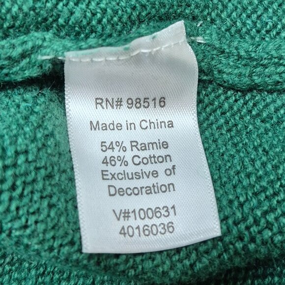 Vintage Coldwater Creek Christmas Cardigan Sweater Full Zip Women's Size XL - Picture 7 of 11